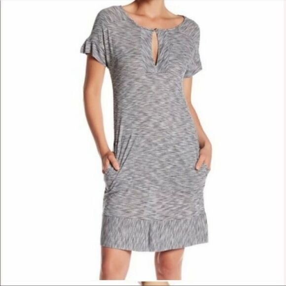 Lucky Brand Black and White Stripe Dress - Picture 1 of 2